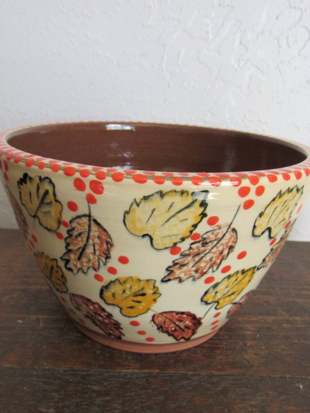 Handmade Art Pottery Bowl Signed